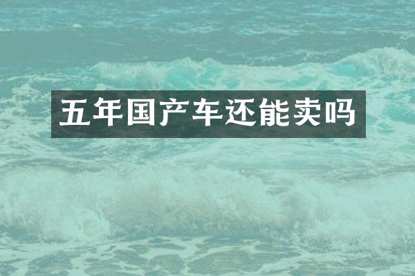 五年国产车还能卖吗