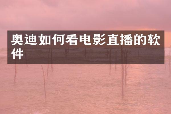 奥迪如何看电影直播的软件