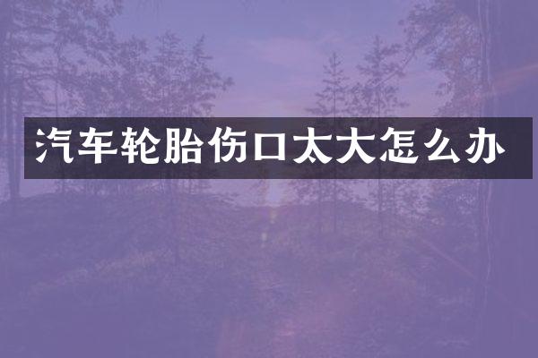 汽车轮胎伤口太大怎么办