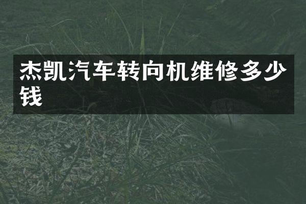 杰凯汽车转向机维修多少钱
