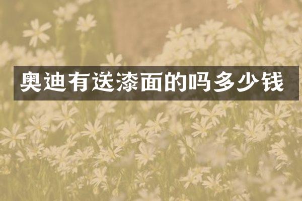 奥迪有送漆面的吗多少钱