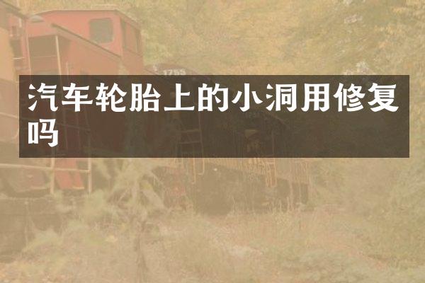 汽车轮胎上的小洞用修复吗