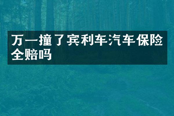 万一撞了宾利车汽车保险全赔吗