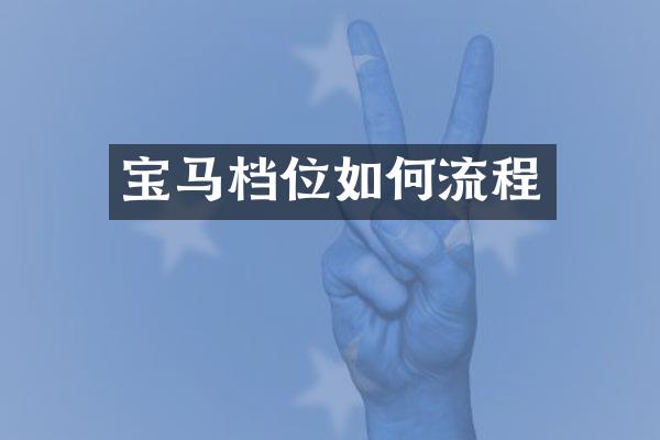 宝马档位如何流程