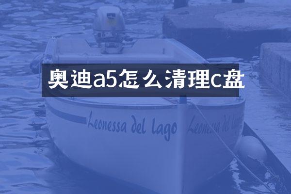 奥迪a5怎么清理c盘