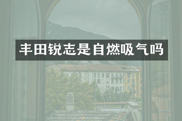 丰田锐志是自燃吸气吗