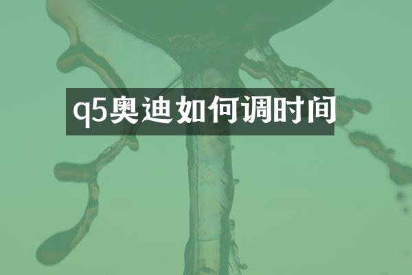 q5奥迪如何调时间