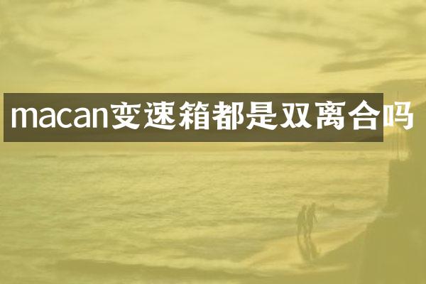 macan变速箱都是双离合吗