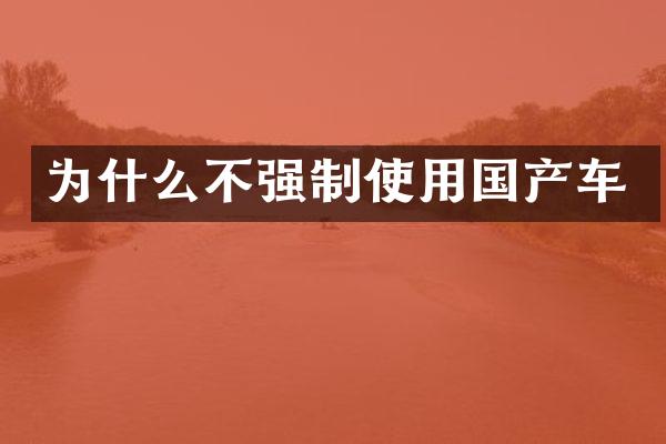 为什么不强制使用国产车