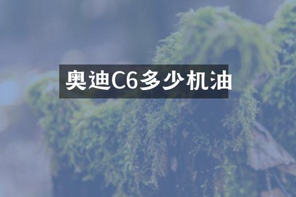 奥迪C6多少机油