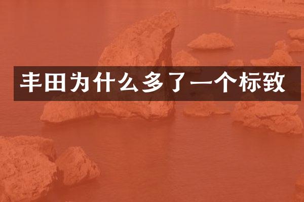 丰田为什么多了一个标致