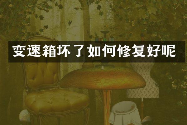 变速箱坏了如何修复好呢