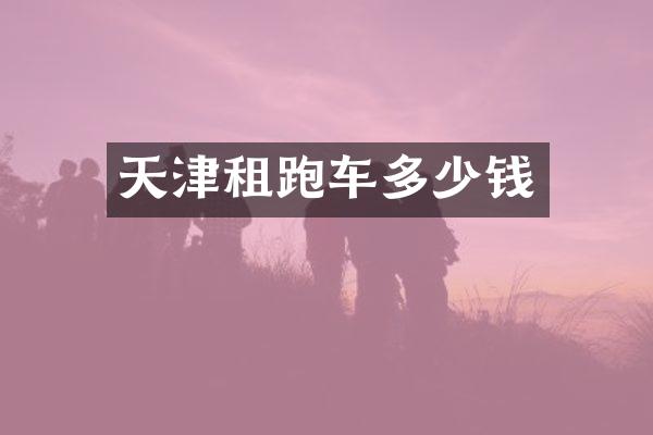 天津租跑车多少钱