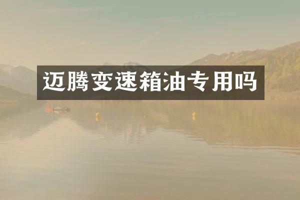 迈腾变速箱油专用吗