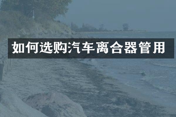 如何选购汽车离合器管用