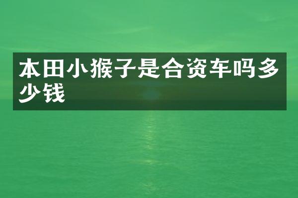 本田小猴子是合资车吗多少钱