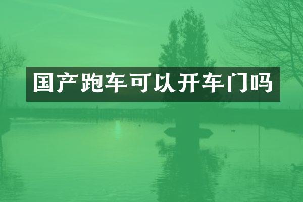 国产跑车可以开车门吗