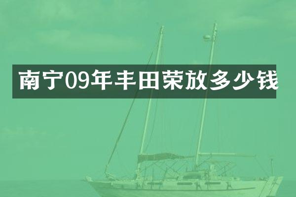 南宁09年丰田荣放多少钱