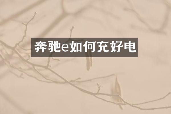 奔驰e如何充好电