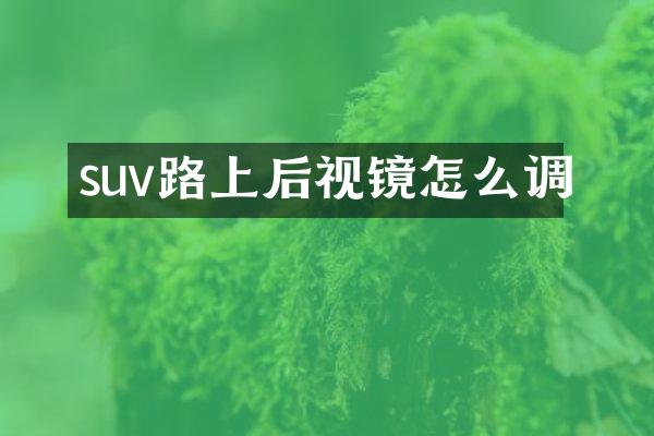 suv路上后视镜怎么调