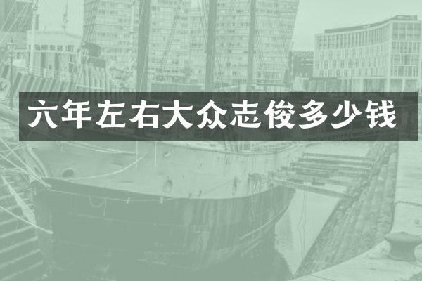 六年左右大众志俊多少钱