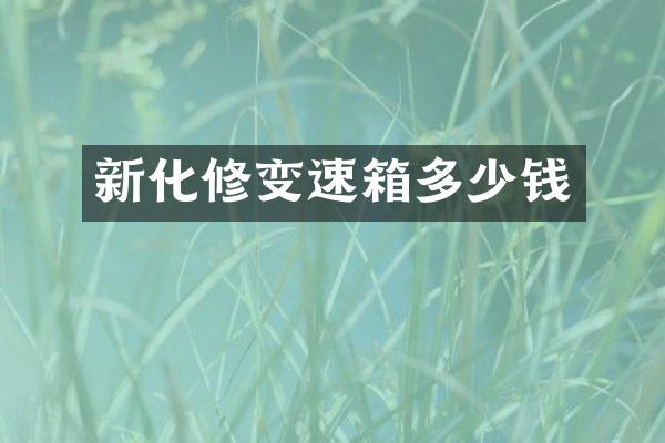 新化修变速箱多少钱