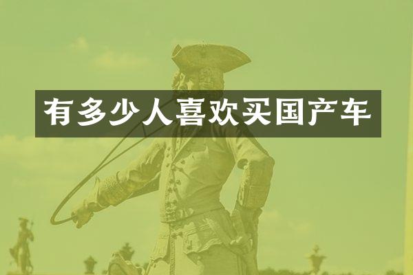 有多少人喜欢买国产车