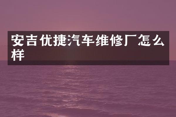 安吉优捷汽车维修厂怎么样