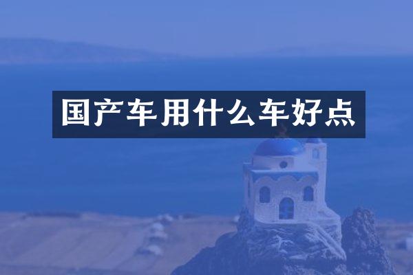 国产车用什么车好点