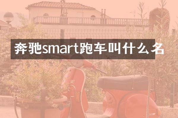 奔驰smart跑车叫什么名
