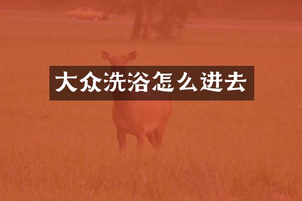 大众洗浴怎么进去