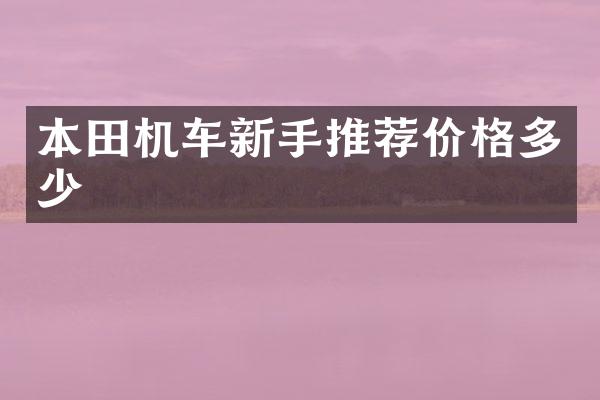 本田机车新手推荐价格多少