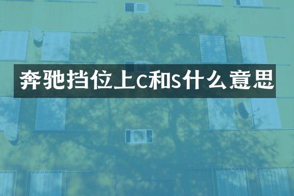 奔驰挡位上c和s什么意思