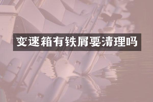 变速箱有铁屑要清理吗