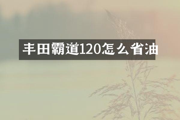 丰田霸道120怎么省油