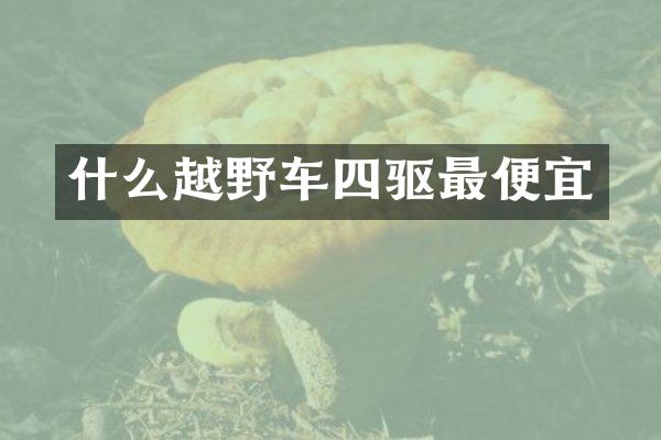 什么越野车四驱
