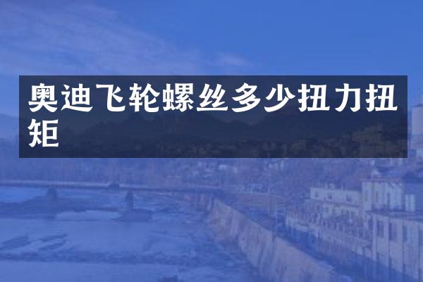 奥迪飞轮螺丝多少扭力扭矩