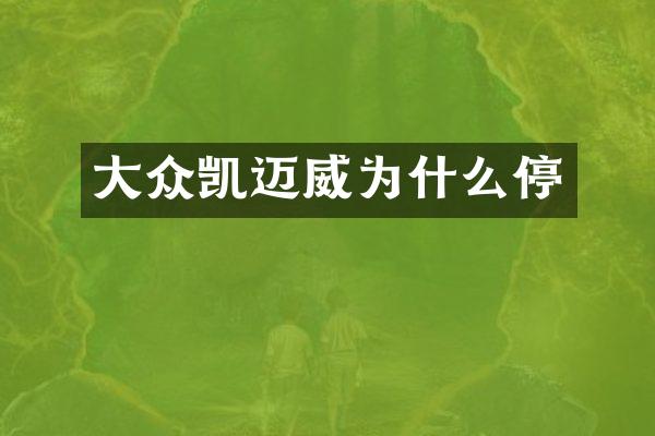 大众凯迈威为什么停