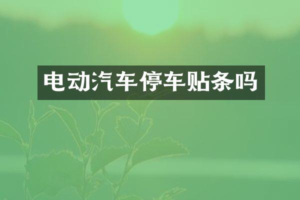 电动汽车停车贴条吗