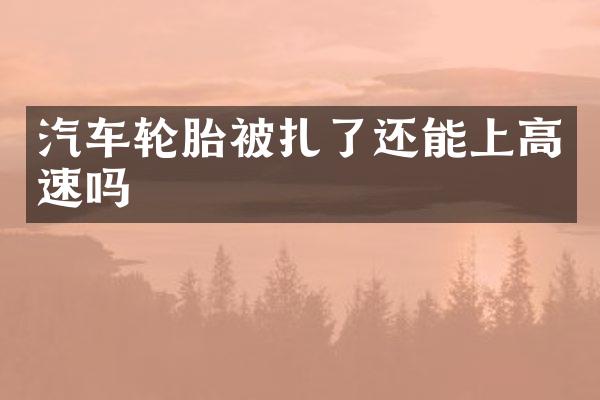汽车轮胎被扎了还能上高速吗