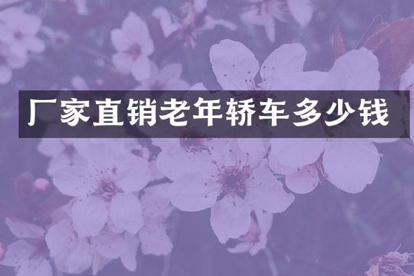 厂家直销老年轿车多少钱