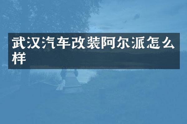 武汉汽车改装阿尔派怎么样