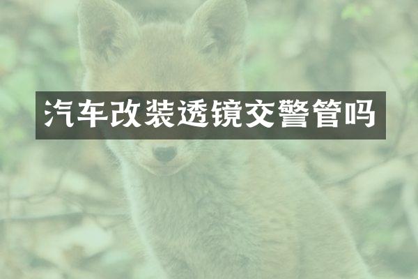 汽车改装透镜交警管吗