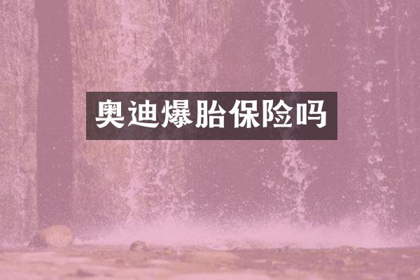 奥迪爆胎保险吗