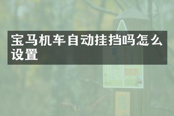 宝马机车自动挂挡吗怎么设置