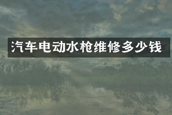 汽车电动水维修多少钱