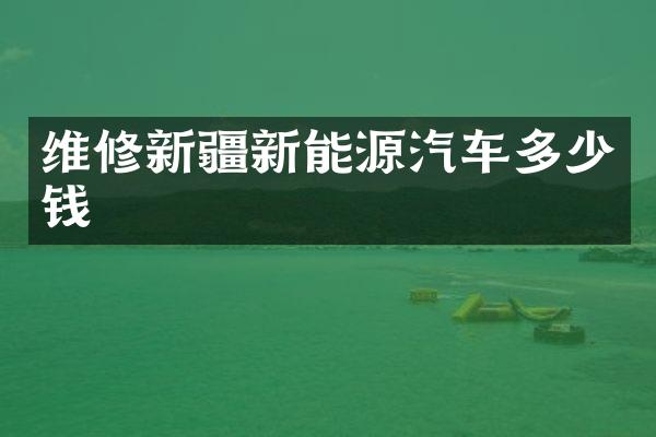 维修新疆新能源汽车多少钱