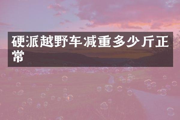 硬派越野车减重多少斤正常