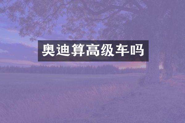 奥迪算高级车吗