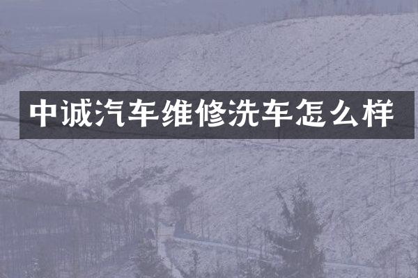中诚汽车维修洗车怎么样
